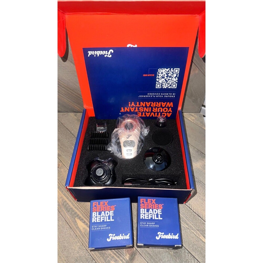 Freebird Flex Series Shaving Kit Men's Electric Rotary Shaver W/Refill Blades